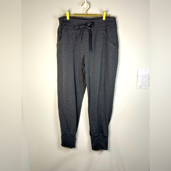 Rainbeau Women’s Size Large Gray Stretch Joggers Drawstring Waist Cuffed Pants - Picture 1 of 8